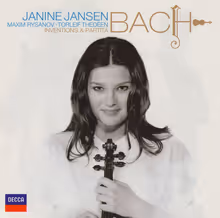 Cover art, Inventions & Partita, J.S. Bach, Janine Jansen, violin; Maxim Rysanov, viola; Torleif Thedéen, cello