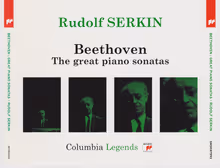 Cover art, Great Sonatas, Beethoven, Rudolf Serkin, piano