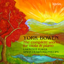 Cover art, The Complete Works for Viola & Piano, Bowen, Lawrence Power, viola; Simon Crawford-Phillips, piano