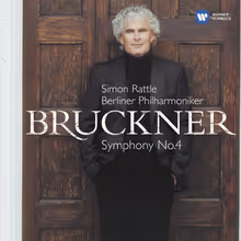 Cover art, Symphony No. 4, Bruckner, Berlin Philharmonic Orchestra / Rattle