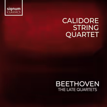 Cover art, The Late Quartets, Ludwig van Beethoven, Calidore String Quartet