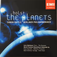 Cover art, The Planets · Asteroids, Holst, Berlin Philharmonic Orchestra / Rattle