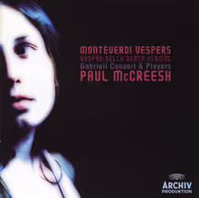 Cover art, Vespers, 1610, Monteverdi, Gabrieli Consort & Players / Paul McCreesh