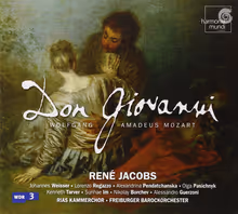 Cover art, Don Giovanni, Mozart, Johannes Weisser, Lorenzo Regazzo, Alexandrina Pendatchanska; Freiburg Baroque Orchestra / René Jacobs