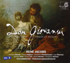 Don Giovanni, Johannes Weisser, Lorenzo Regazzo, Alexandrina Pendatchanska; Freiburg Baroque Orchestra / René Jacobs (Harmonia Mundi)