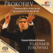 Cover art, Symphony No. 5, Prokofiev, Russian National Orchestra / Vladimir Jurowski