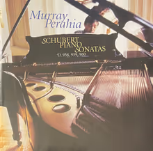 Cover art, Piano Sonatas D958–D960, Schubert, Murray Perahia, piano