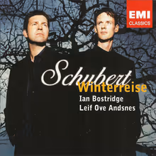 Cover art, Winterreise, two 2004 recordings compared, Schubert, Ian Bostridge, tenor; Leif Ove Andsnes, piano / Matthias Goerne, baritone; Alfred Brendel, piano
