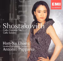 Cover art, Cello Concerto No.1, Shostakovich, Han-Na Chang; London Symphony Orchestra / Pappano