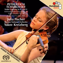 Cover art, Violin Concerto, Tchaikovsky, Julia Fischer; Russian National Orchestra / Kreizberg