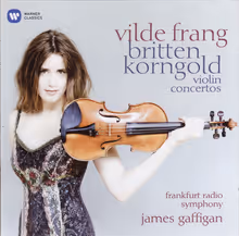 Cover art, Britten & Korngold Violin Concertos, Britten / Korngold, Vilde Frang, violin; Frankfurt Radio Symphony Orchestra / James Gaffigan