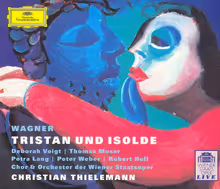 Cover art, Tristan und Isolde, Wagner, Deborah Voigt, Thomas Moser, Petra Lang, Peter Weber, Robert Holl; Chorus and Orchestra of the Vienna State Opera / Christian Thielemann